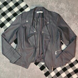 S | Ricki's | Asymmetrical-Zip Faux Leather Moto Jacket